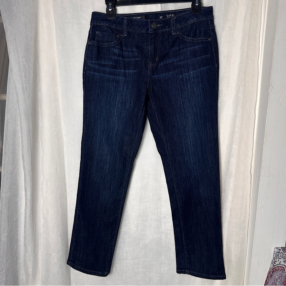 3/$20 💥 Simply Vera Vera Wang‎ High Rise Dark Wash Denim Cropped Jeans | 8P